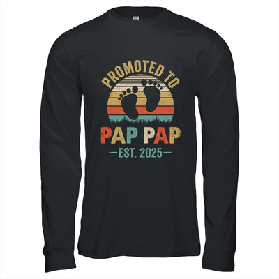 Promoted To Pap Pap Est 2025 Fathers Day Vintage Shirt & Hoodie | siriusteestore