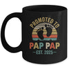 Promoted To Pap Pap Est 2025 Fathers Day Vintage Mug | siriusteestore