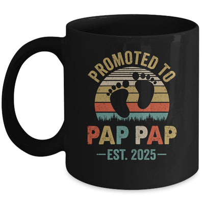 Promoted To Pap Pap Est 2025 Fathers Day Vintage Mug | siriusteestore