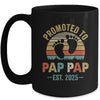 Promoted To Pap Pap Est 2025 Fathers Day Vintage Mug | siriusteestore