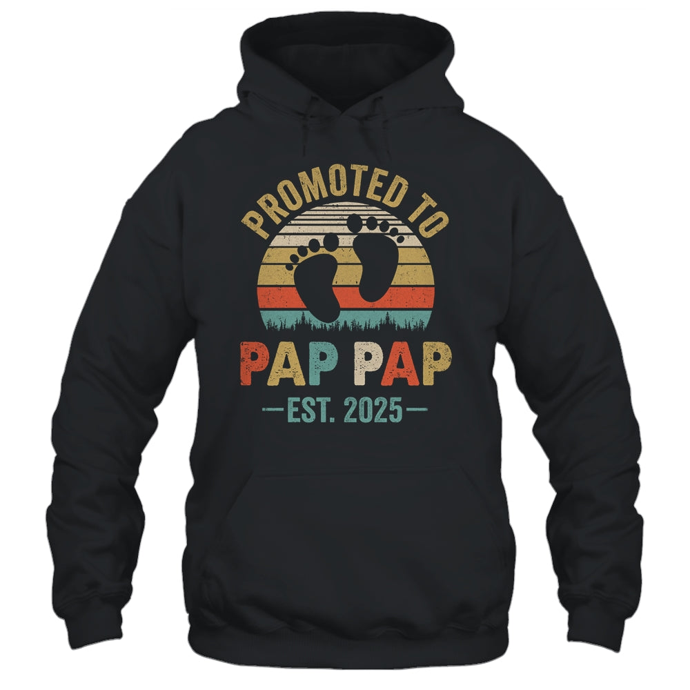 Promoted To Pap Pap Est 2025 Fathers Day Vintage Shirt & Hoodie | siriusteestore