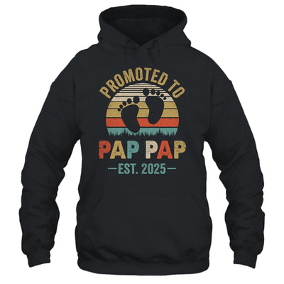Promoted To Pap Pap Est 2025 Fathers Day Vintage Shirt & Hoodie | siriusteestore