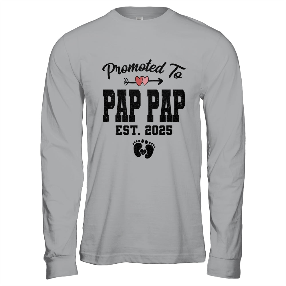 Promoted To Pap Pap Est 2025 First Time Fathers Day Shirt & Hoodie | siriusteestore