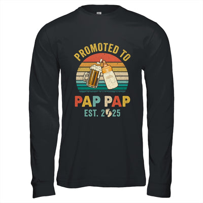 Promoted To Pap Pap Est 2025 Vintage New Fathers Day Shirt & Hoodie | siriusteestore