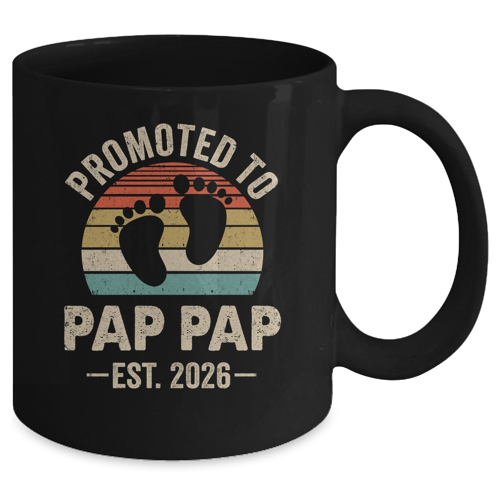 Promoted To Pap Pap Est 2026 Fathers Day Vintage Mug | siriusteestore
