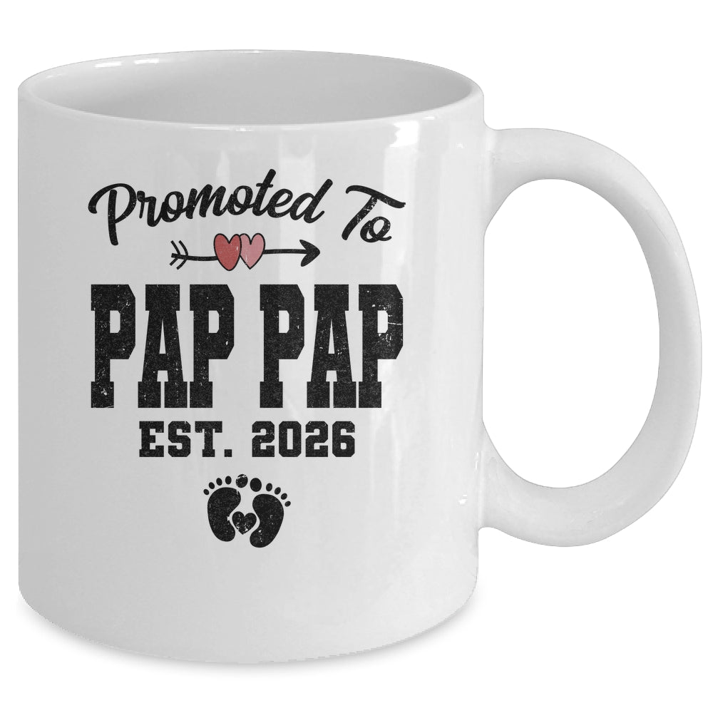 Promoted To Pap Pap Est 2026 First Time Fathers Day Mug | siriusteestore