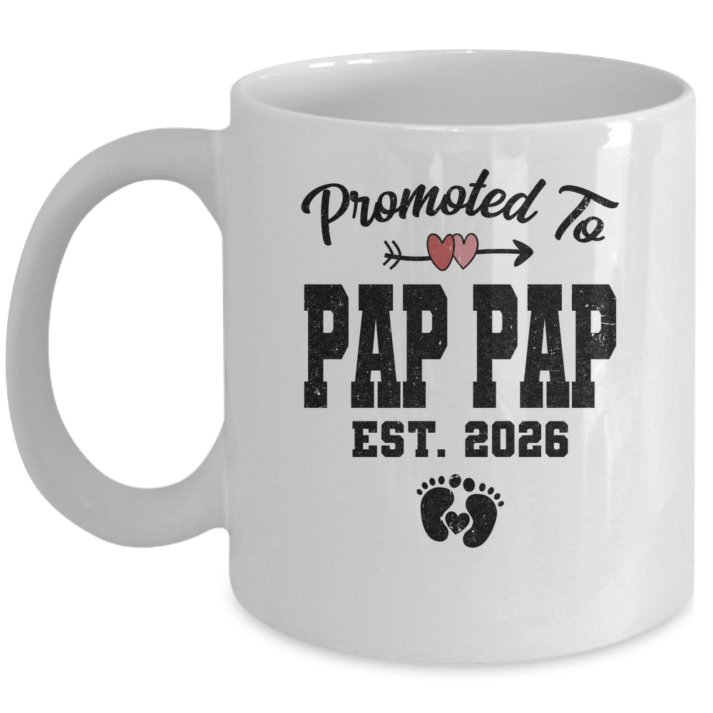 Promoted To Pap Pap Est 2026 First Time Fathers Day Mug | siriusteestore