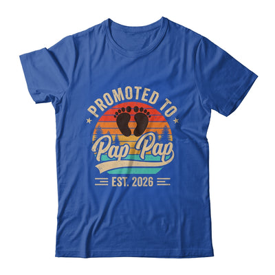 Promoted To Pap Pap Est 2026 Grandparents Baby Announcement Shirt & Hoodie | siriusteestore