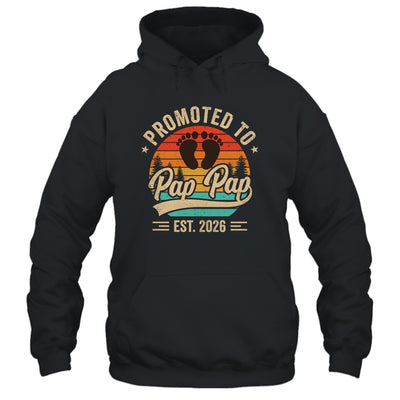 Promoted To Pap Pap Est 2026 Grandparents Baby Announcement Shirt & Hoodie | siriusteestore