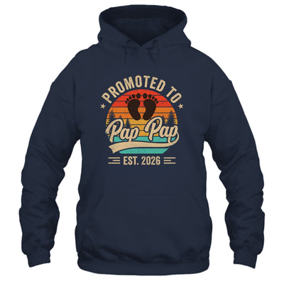Promoted To Pap Pap Est 2026 Grandparents Baby Announcement Shirt & Hoodie | siriusteestore