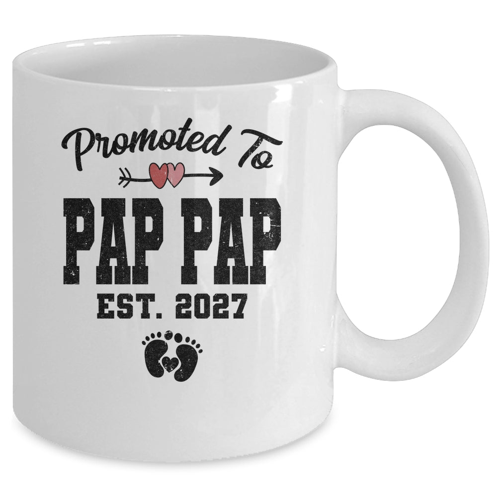 Promoted To Pap Pap Est 2027 First Time Fathers Day Mug | siriusteestore