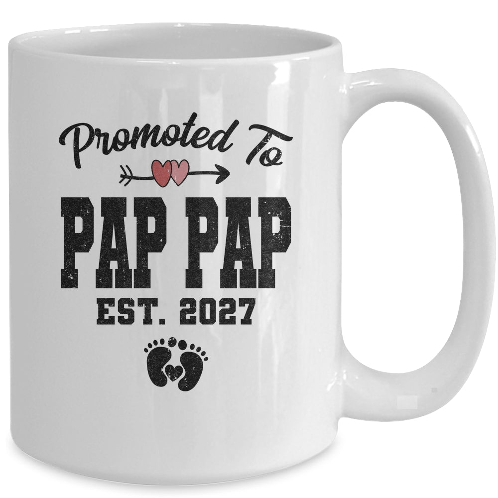 Promoted To Pap Pap Est 2027 First Time Fathers Day Mug | siriusteestore