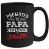 Promoted To Papa Again 2025 Pregnancy Announcement Mug | siriusteestore