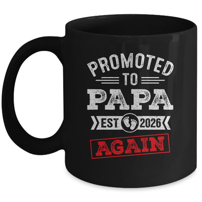 Promoted To Papa Again 2026 Pregnancy Announcement Mug | siriusteestore