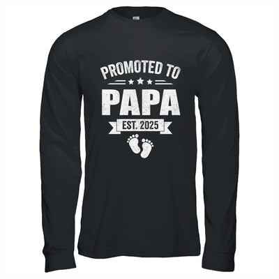 Promoted To Papa Est 2025 Fathers Day First Time New Papa Shirt & Hoodie | siriusteestore