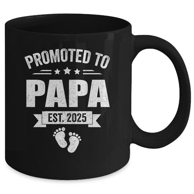 Promoted To Papa Est 2025 Fathers Day First Time New Papa Mug | siriusteestore