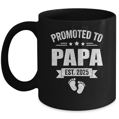 Promoted To Papa Est 2025 Fathers Day First Time New Papa Mug | siriusteestore