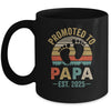 Promoted To Papa Est 2025 Fathers Day Vintage Mug | siriusteestore
