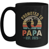 Promoted To Papa Est 2025 Fathers Day Vintage Mug | siriusteestore