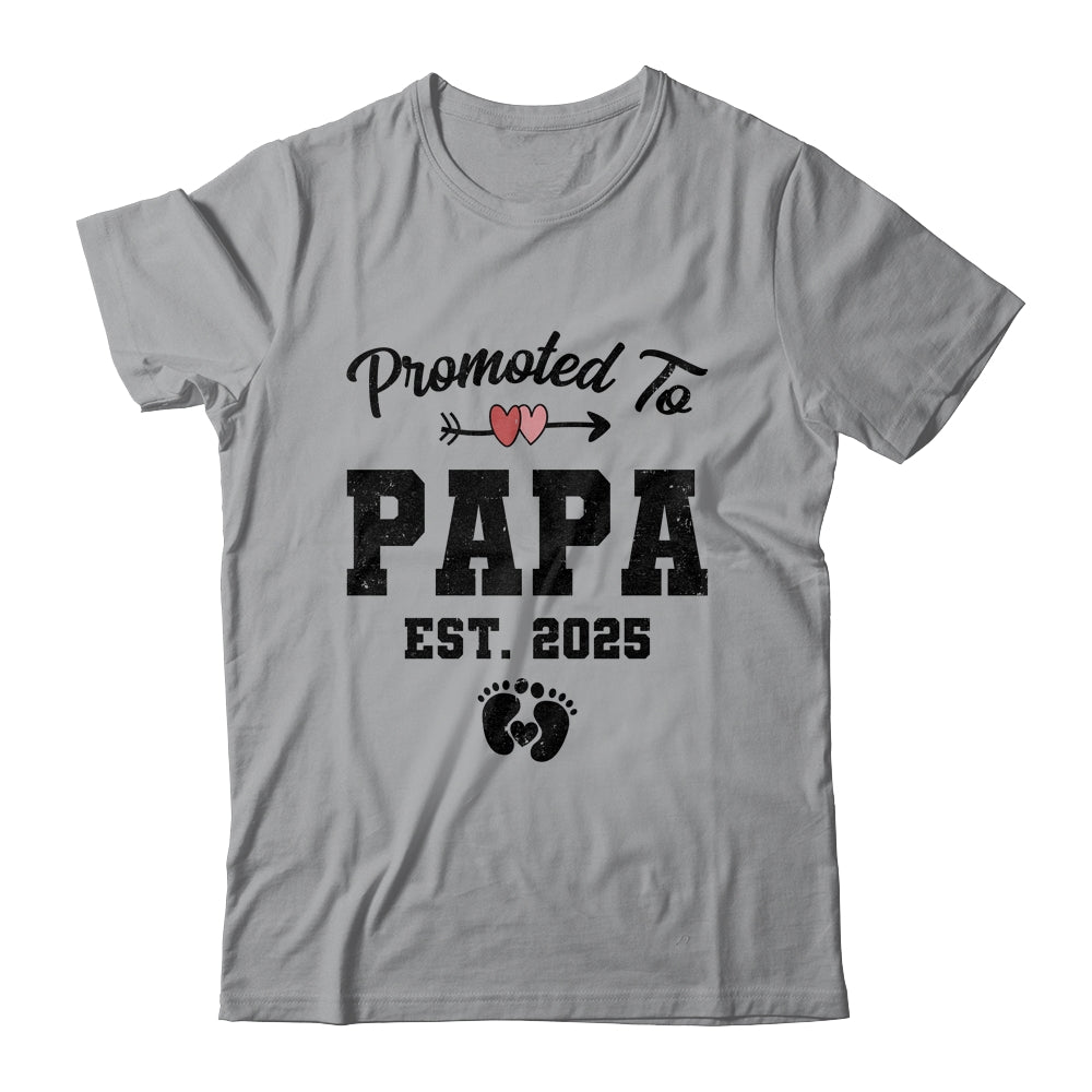 Promoted To Papa Est 2025 First Time Fathers Day Shirt & Hoodie | siriusteestore