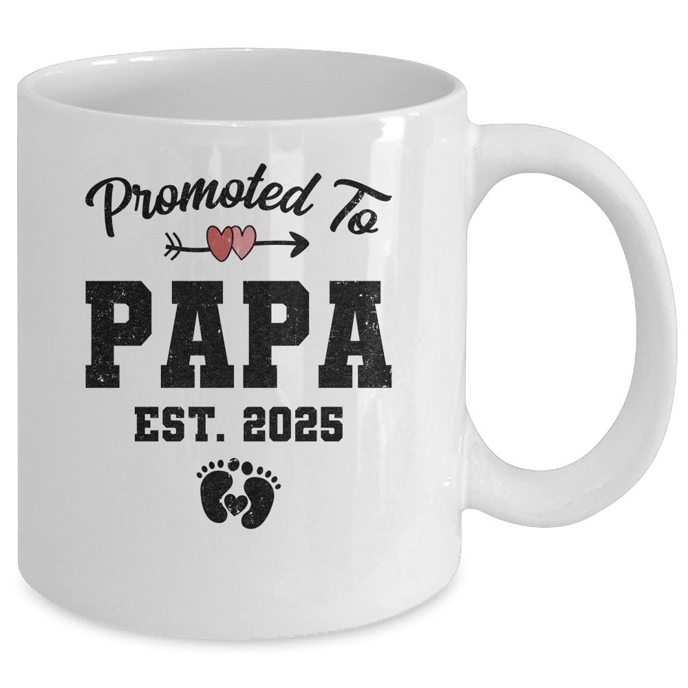 Promoted To Papa Est 2025 First Time Fathers Day Mug | siriusteestore