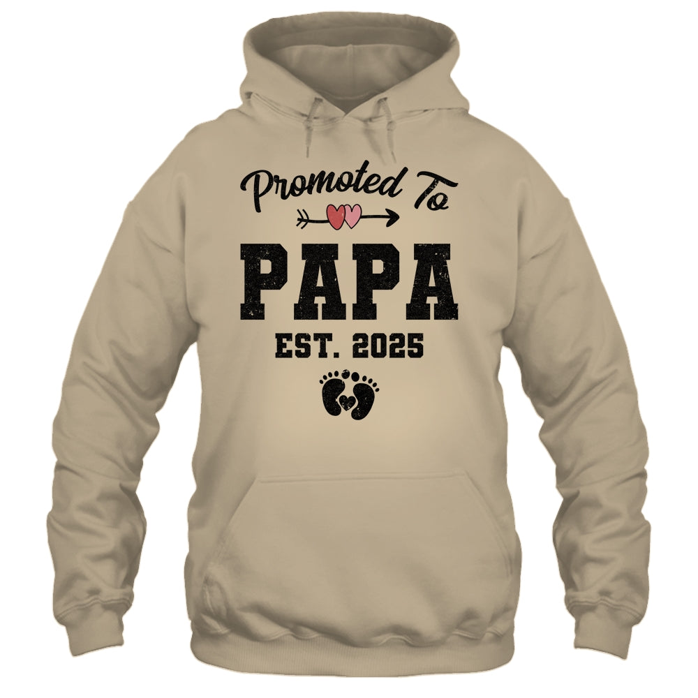 Promoted To Papa Est 2025 First Time Fathers Day Shirt & Hoodie | siriusteestore