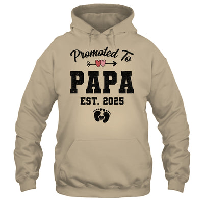 Promoted To Papa Est 2025 First Time Fathers Day Shirt & Hoodie | siriusteestore