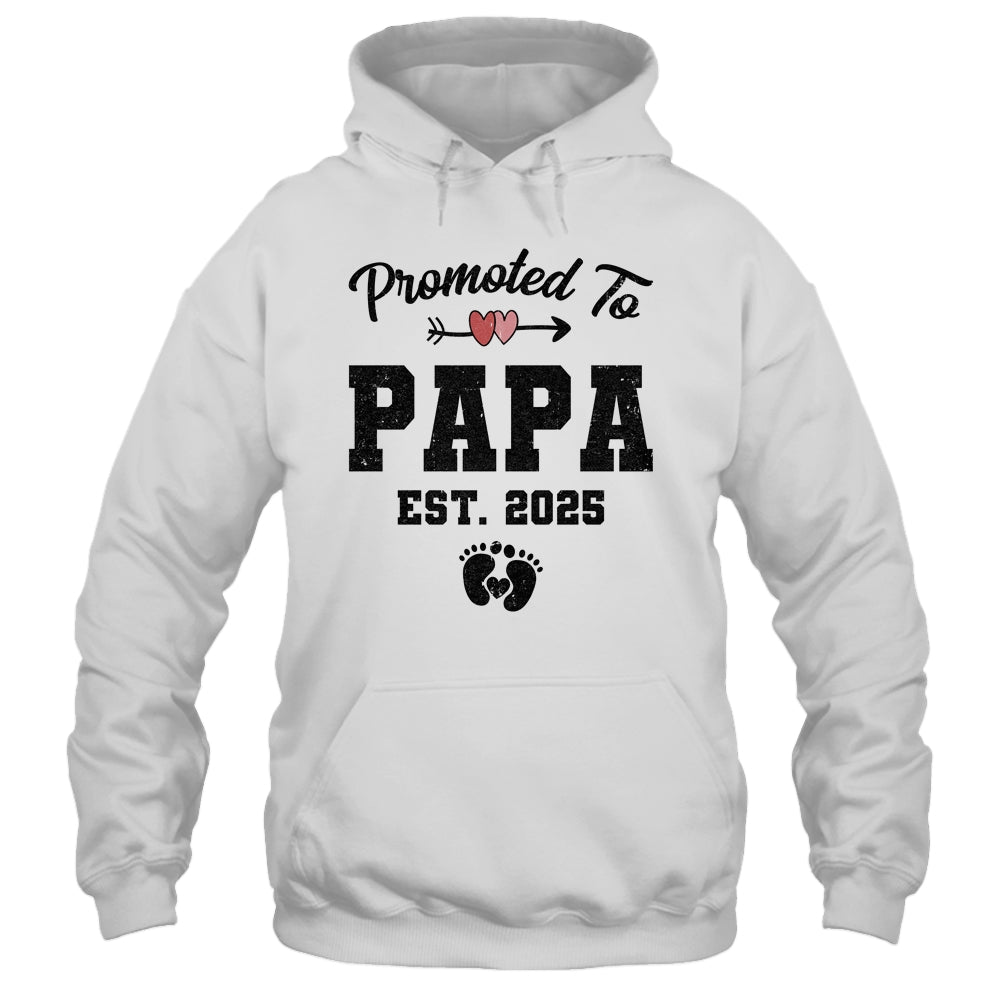 Promoted To Papa Est 2025 First Time Fathers Day Shirt & Hoodie | siriusteestore