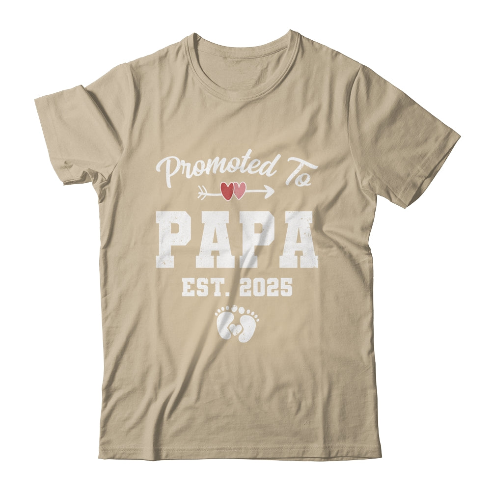 Promoted To Papa Est 2025 Funny First Time Fathers Day Shirt & Hoodie | siriusteestore