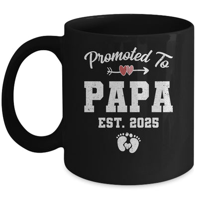 Promoted To Papa Est 2025 Funny First Time Fathers Day Mug | siriusteestore