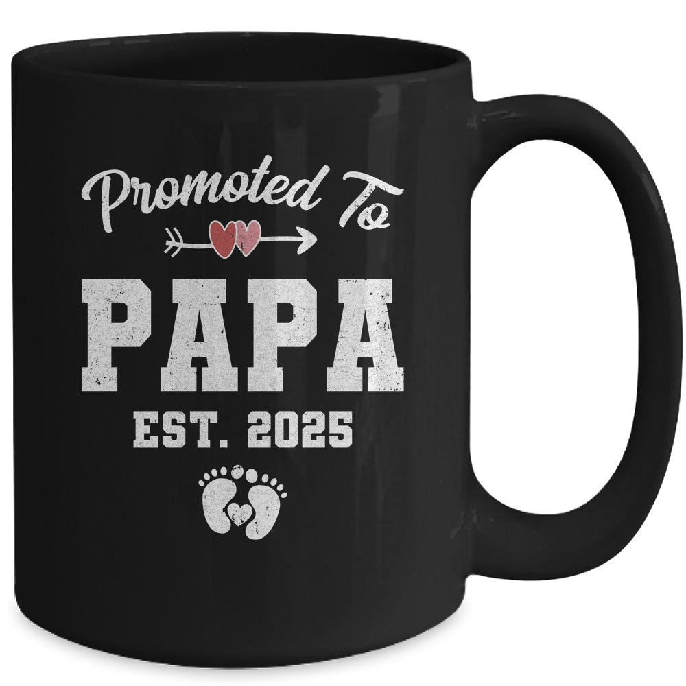 Promoted To Papa Est 2025 Funny First Time Fathers Day Mug | siriusteestore