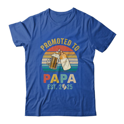Promoted To Papa Est 2025 Vintage New Papa Fathers Day Shirt & Hoodie | siriusteestore