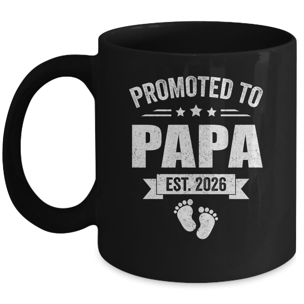 Promoted To Papa Est 2026 Fathers Day First Time New Papa Mug | siriusteestore