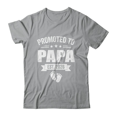 Promoted To Papa Est 2026 Fathers Day First Time New Papa Shirt & Hoodie | siriusteestore
