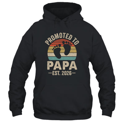 Promoted To Papa Est 2026 Fathers Day Vintage Shirt & Hoodie | siriusteestore