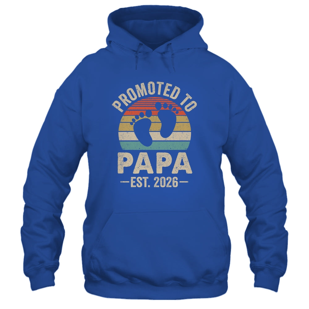 Promoted To Papa Est 2026 Fathers Day Vintage Shirt & Hoodie | siriusteestore