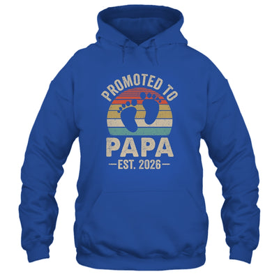 Promoted To Papa Est 2026 Fathers Day Vintage Shirt & Hoodie | siriusteestore