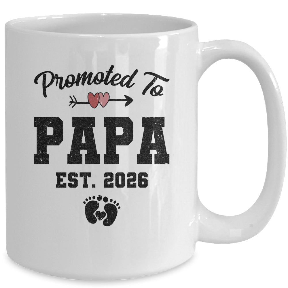Promoted To Papa Est 2026 First Time Fathers Day Mug | siriusteestore