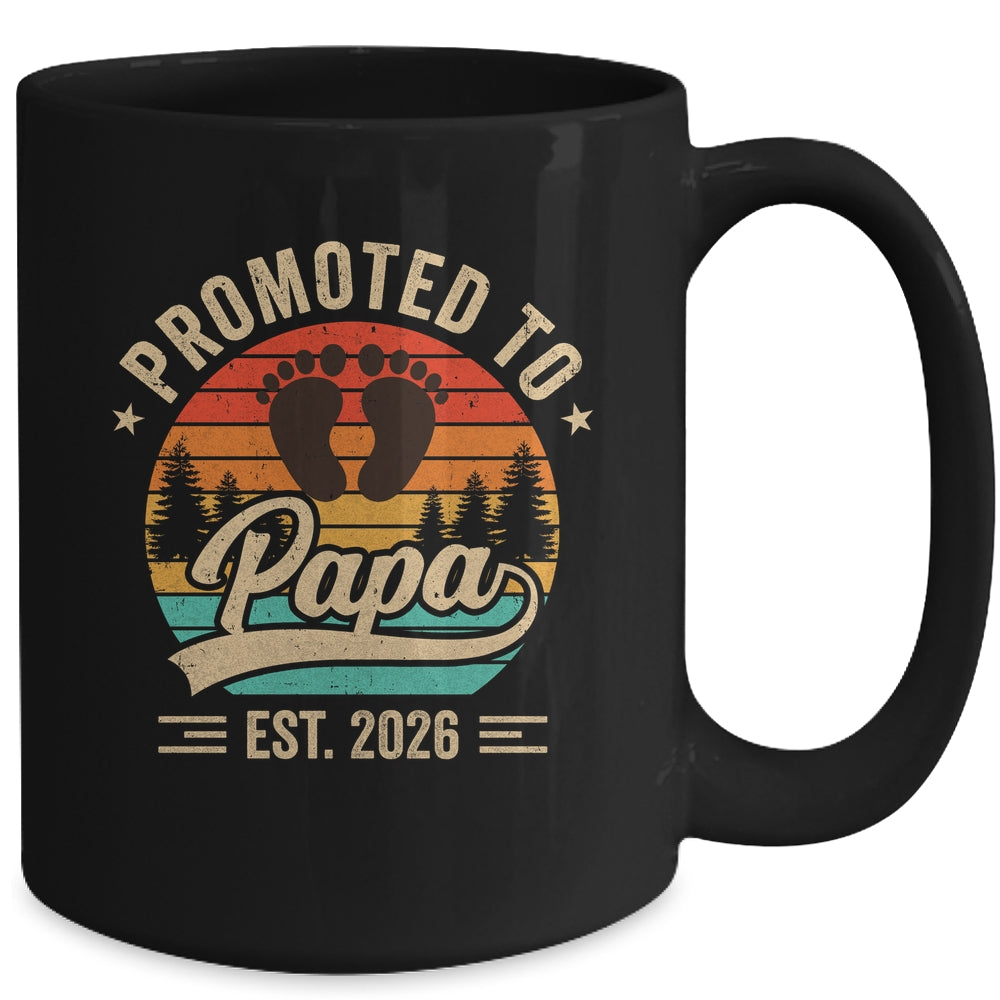 Promoted To Papa Est 2026 Grandparents Baby Announcement Mug | siriusteestore
