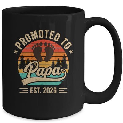Promoted To Papa Est 2026 Grandparents Baby Announcement Mug | siriusteestore