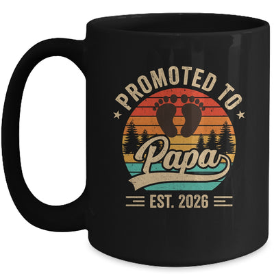 Promoted To Papa Est 2026 Grandparents Baby Announcement Mug | siriusteestore