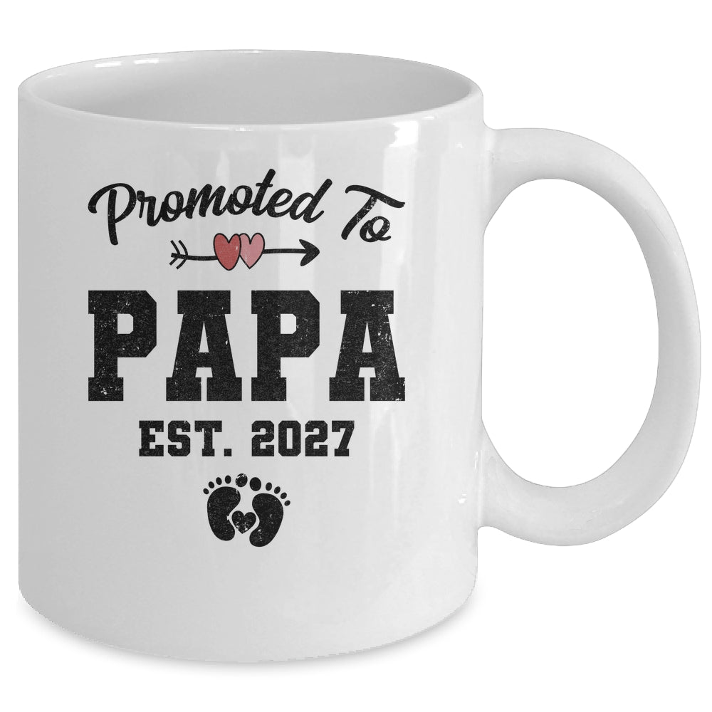 Promoted To Papa Est 2027 First Time Fathers Day Mug | siriusteestore