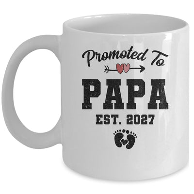Promoted To Papa Est 2027 First Time Fathers Day Mug | siriusteestore