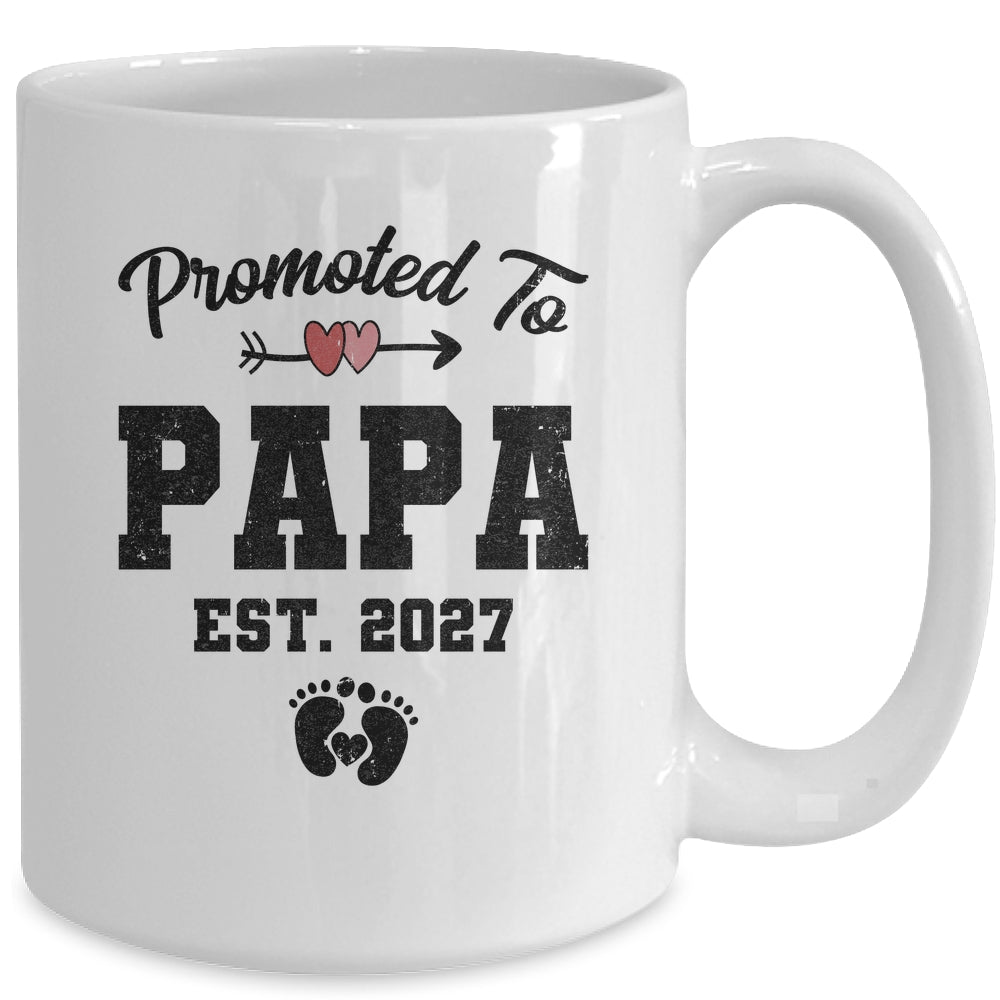 Promoted To Papa Est 2027 First Time Fathers Day Mug | siriusteestore