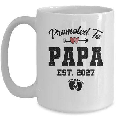 Promoted To Papa Est 2027 First Time Fathers Day Mug | siriusteestore