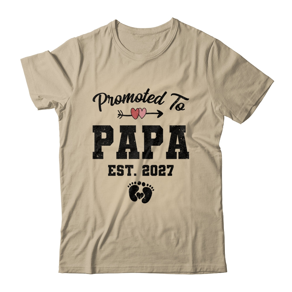 Promoted To Papa Est 2027 First Time Fathers Day Shirt & Hoodie | siriusteestore
