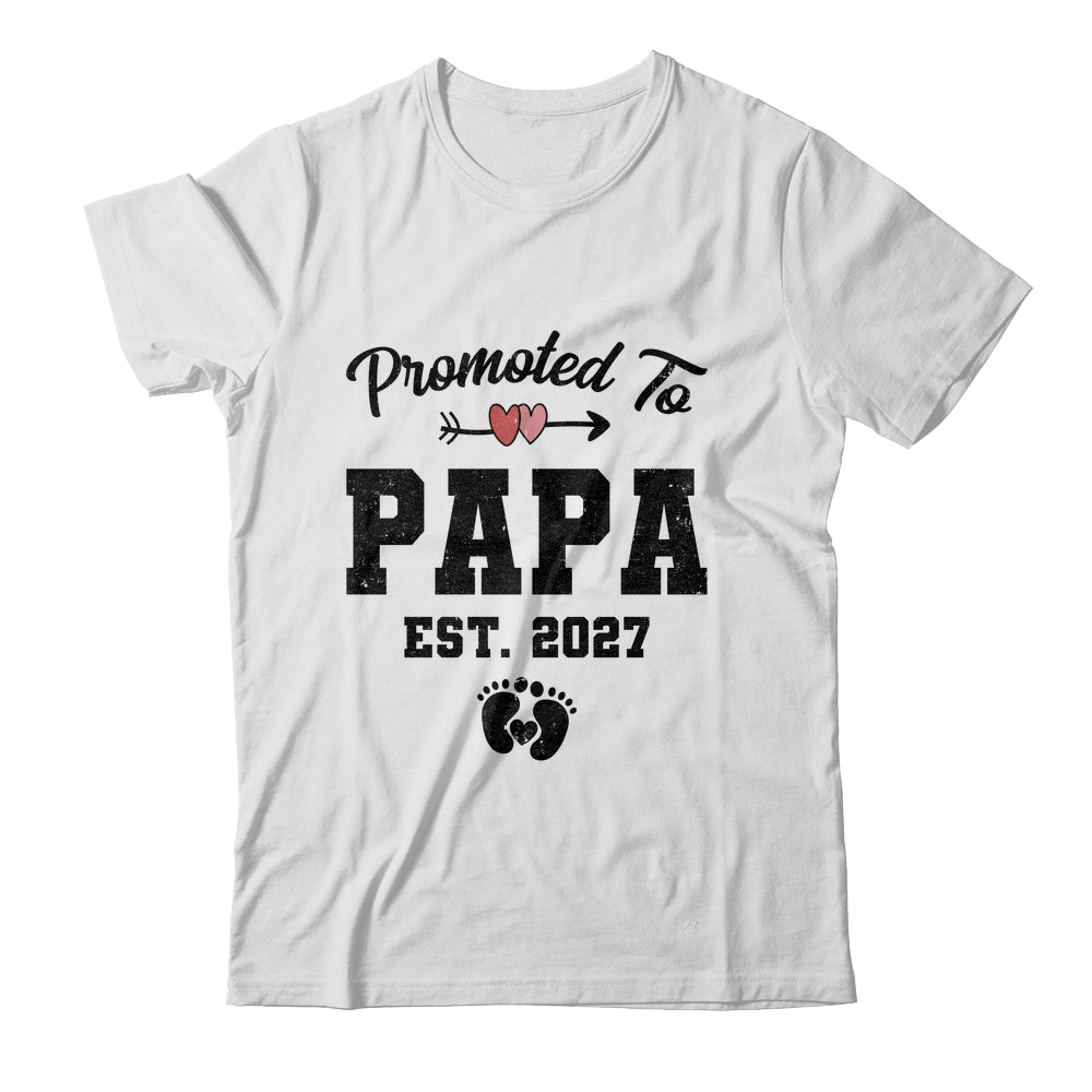 Promoted To Papa Est 2027 First Time Fathers Day Shirt & Hoodie | siriusteestore