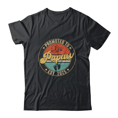 Promoted To Papaw 2025 Pregnancy New First Papaw Retro Shirt & Hoodie | siriusteestore