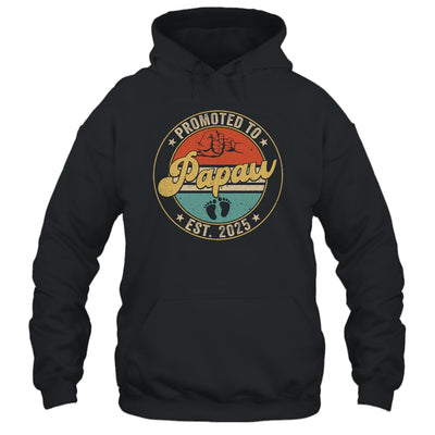 Promoted To Papaw 2025 Pregnancy New First Papaw Retro Shirt & Hoodie | siriusteestore