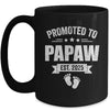 Promoted To Papaw Est 2025 Fathers Day First Time New Papaw Mug | siriusteestore
